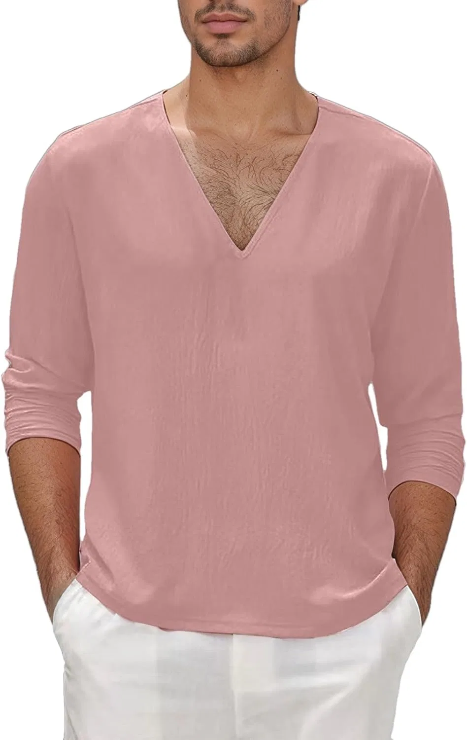 Мужская футболка с длинным рукавом Generic, Pink
