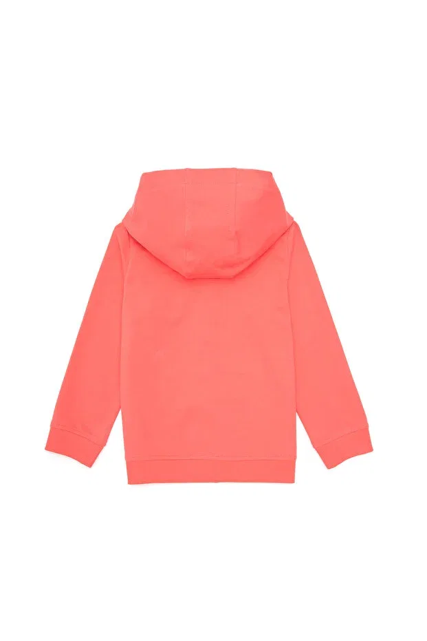 Детское для девочек худи на молнии с капюшоном U.S. Polo Assn., Pomegranate Blossom — фото 2