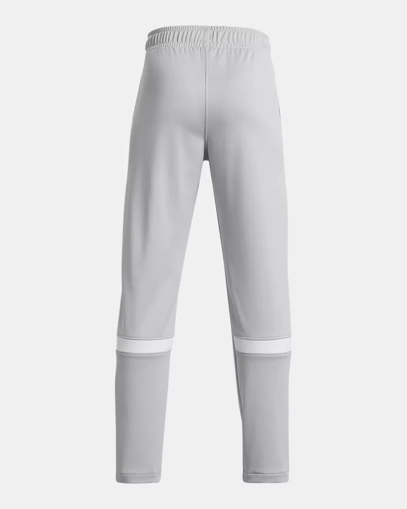 Спортивные штаны для мальчиков 63,5 см с молниями на щиколотках UA Knit Team UnderArmour, Mod Gray/White — фото 2