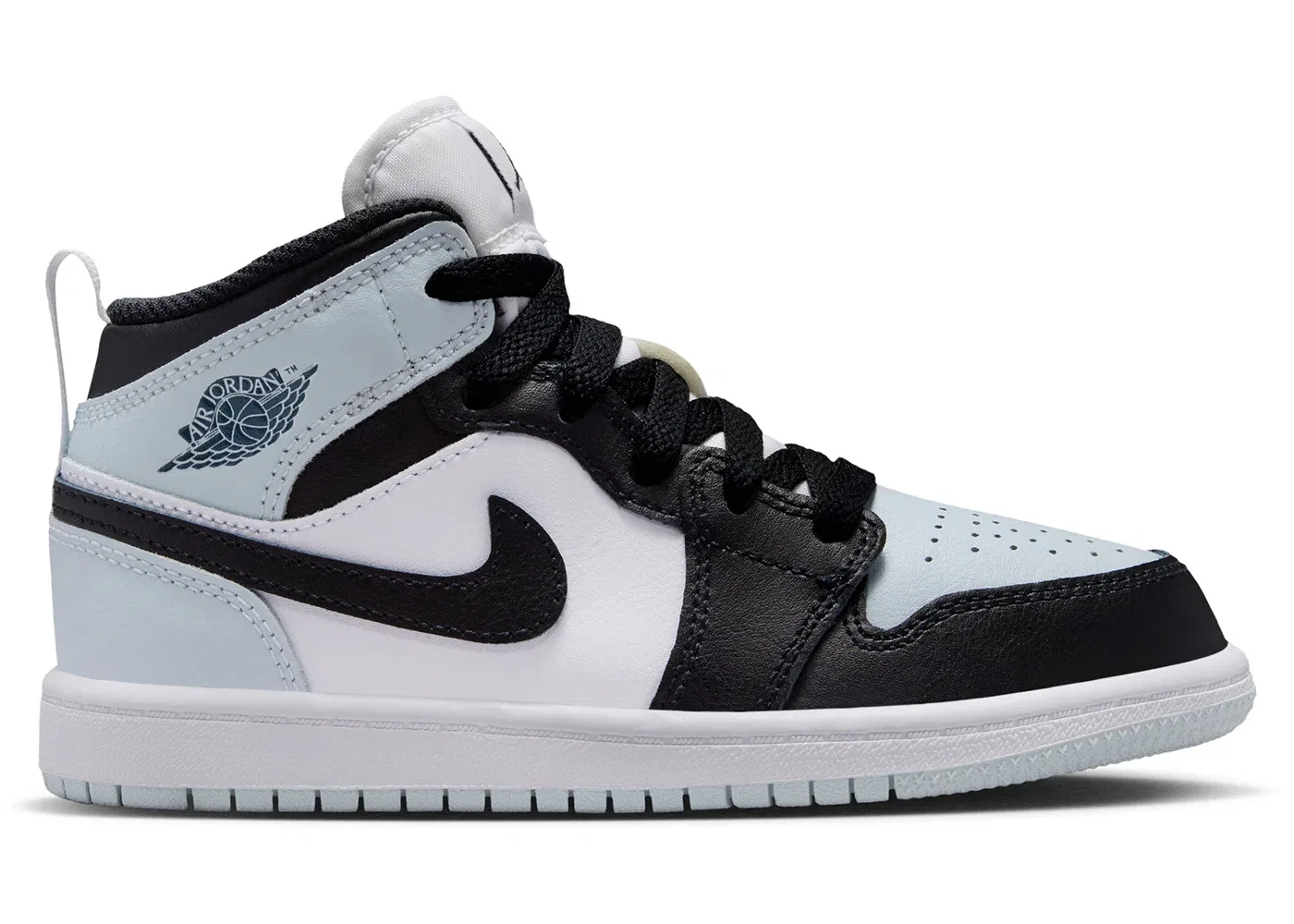 Детские кроссовки с высоким берцем Jordan 1 Mid Jordan Black Aura Squadron Blue