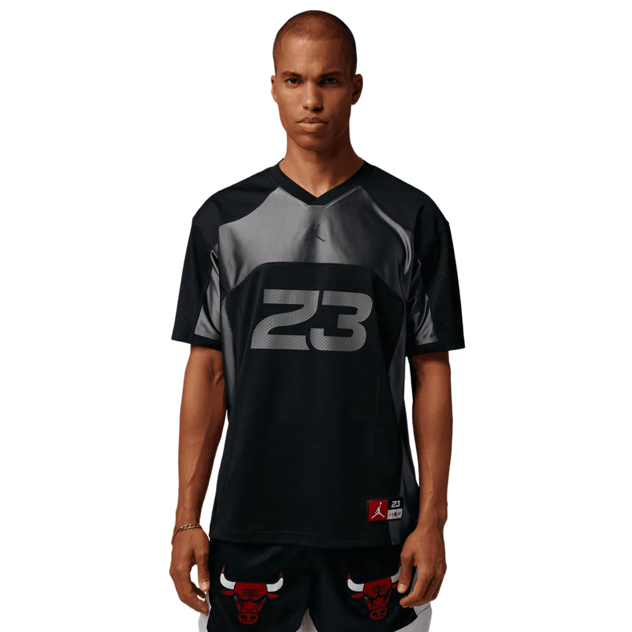 Футболка мужская Flight Jersey Short Sleeve Top Jordan, черный/серый