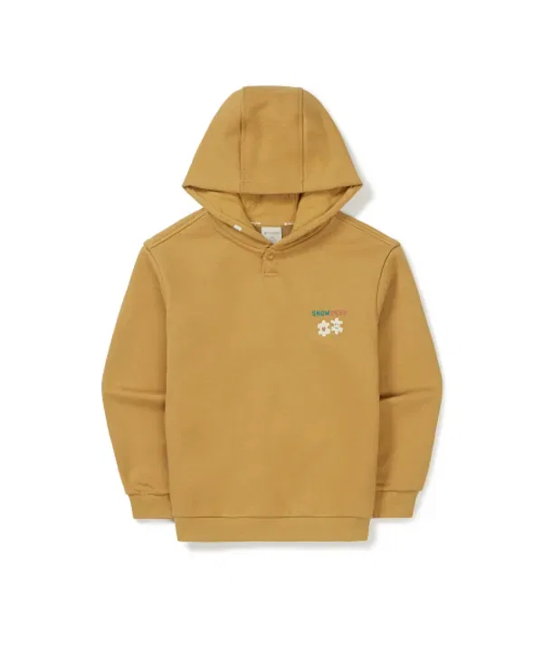 Худи детское с графическим принтом, s24fkfhd80 Snowpeak Apparel Kids, горчичный — фото 2