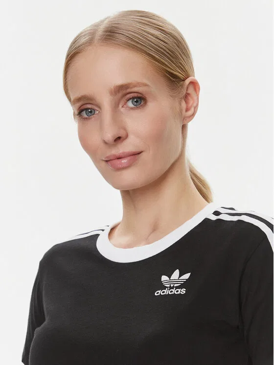Футболка regular fit adicolor Classics 3-Stripes Adidas, черный — фото 4