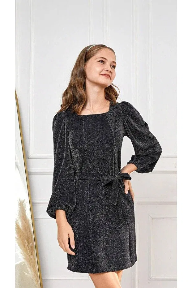 Детское платье для девочек с длинным рукавом Trend Baby Kids, Black
