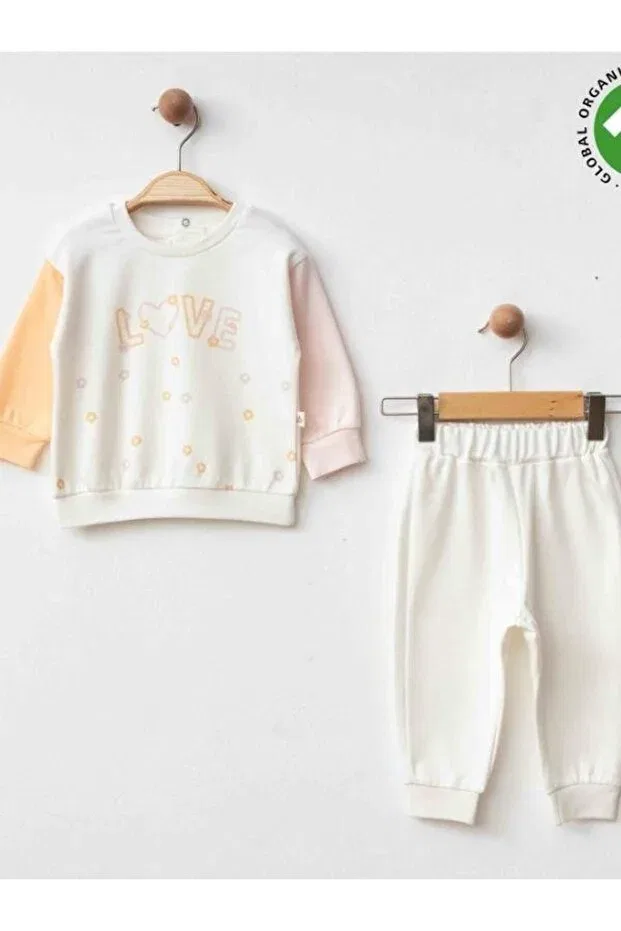 Детский спортивный костюм для девочек с принтом Love Written Zekids, Colored — фото 2