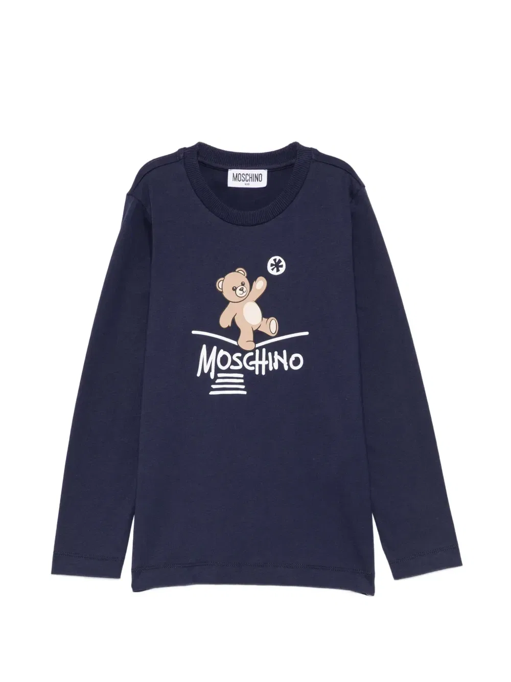 Футболка с логотипом в виде медвежонка Тедди Moschino Kids, синий