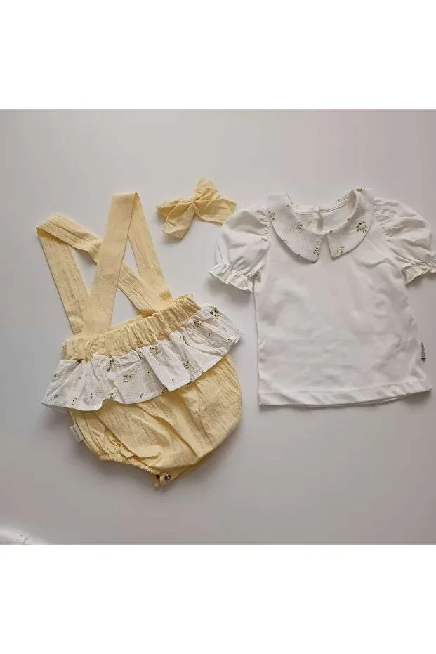 Детский комбинезон для девочек хлопковый Çilek Baby, Yellow — фото 2