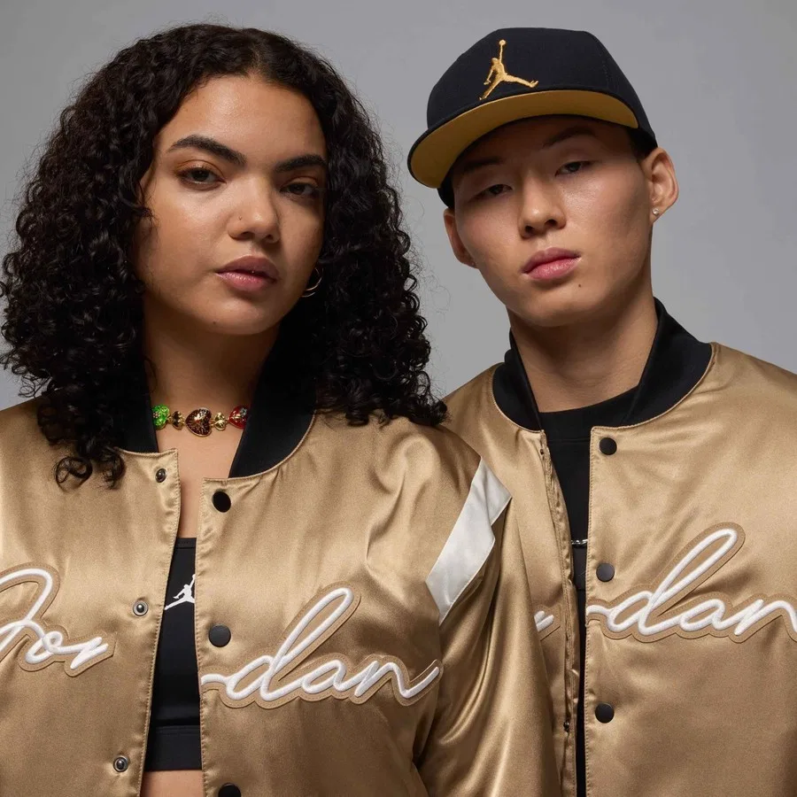 Куртка-бомбер Nike Jordan MVP Varsity, Золотой — фото 4