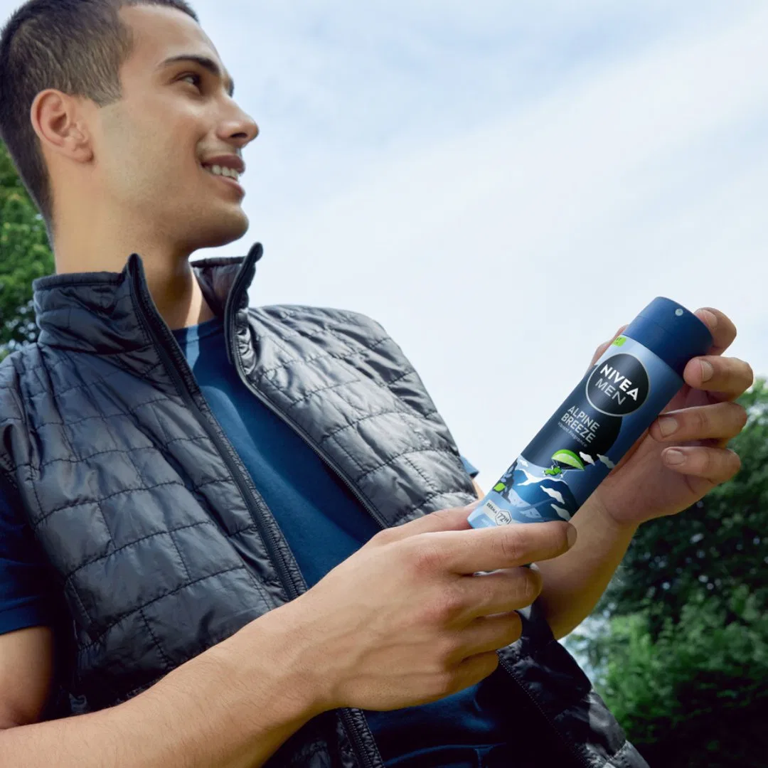 Мужской антиперспирант-спрей 150 мл освежающий Nivea, Alpine Breeze — фото 2