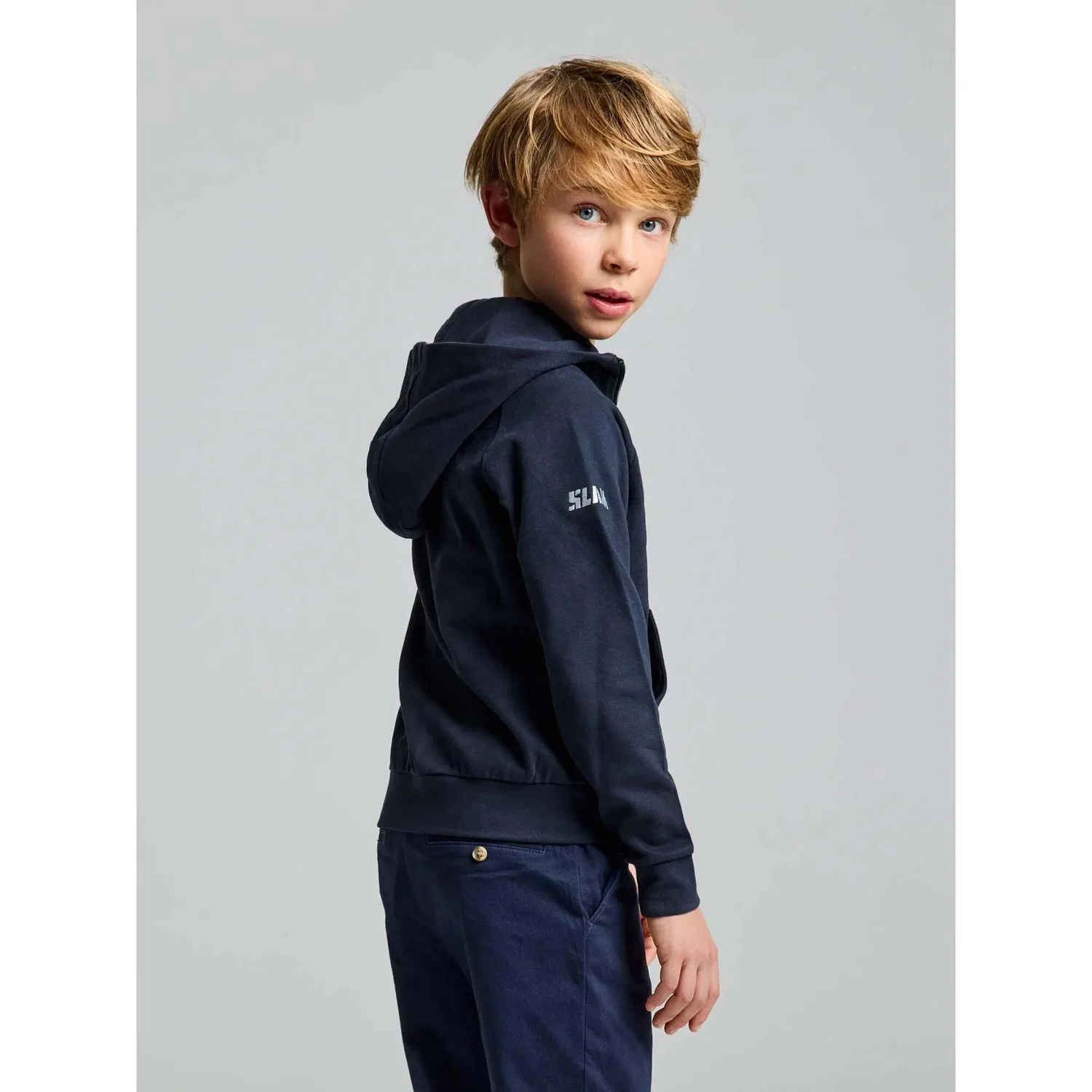 Детское худи с капюшоном и молнией Slam Sweatshirt Jr Deck Fz Hoodie Slam, Цвет: BLAU — фото 3