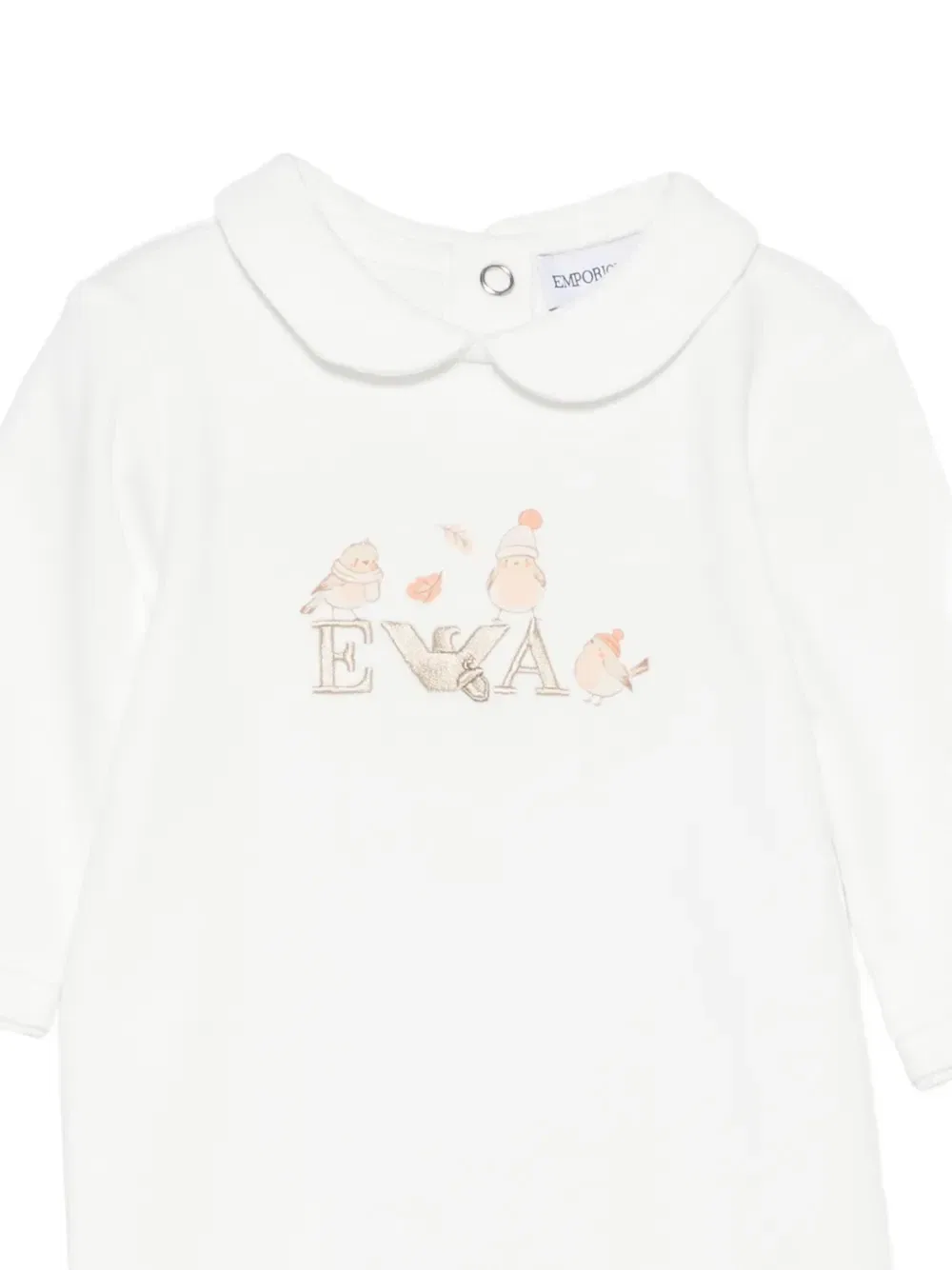 Пижама с воротником Питер Пэн Emporio Armani Kids, белый — фото 3