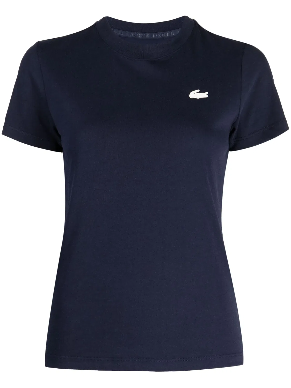 Хлопковая футболка с логотипом Lacoste, синий