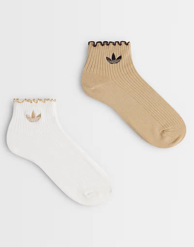 Носки низкие с рюшами 2 шт Adidas Originals, черный