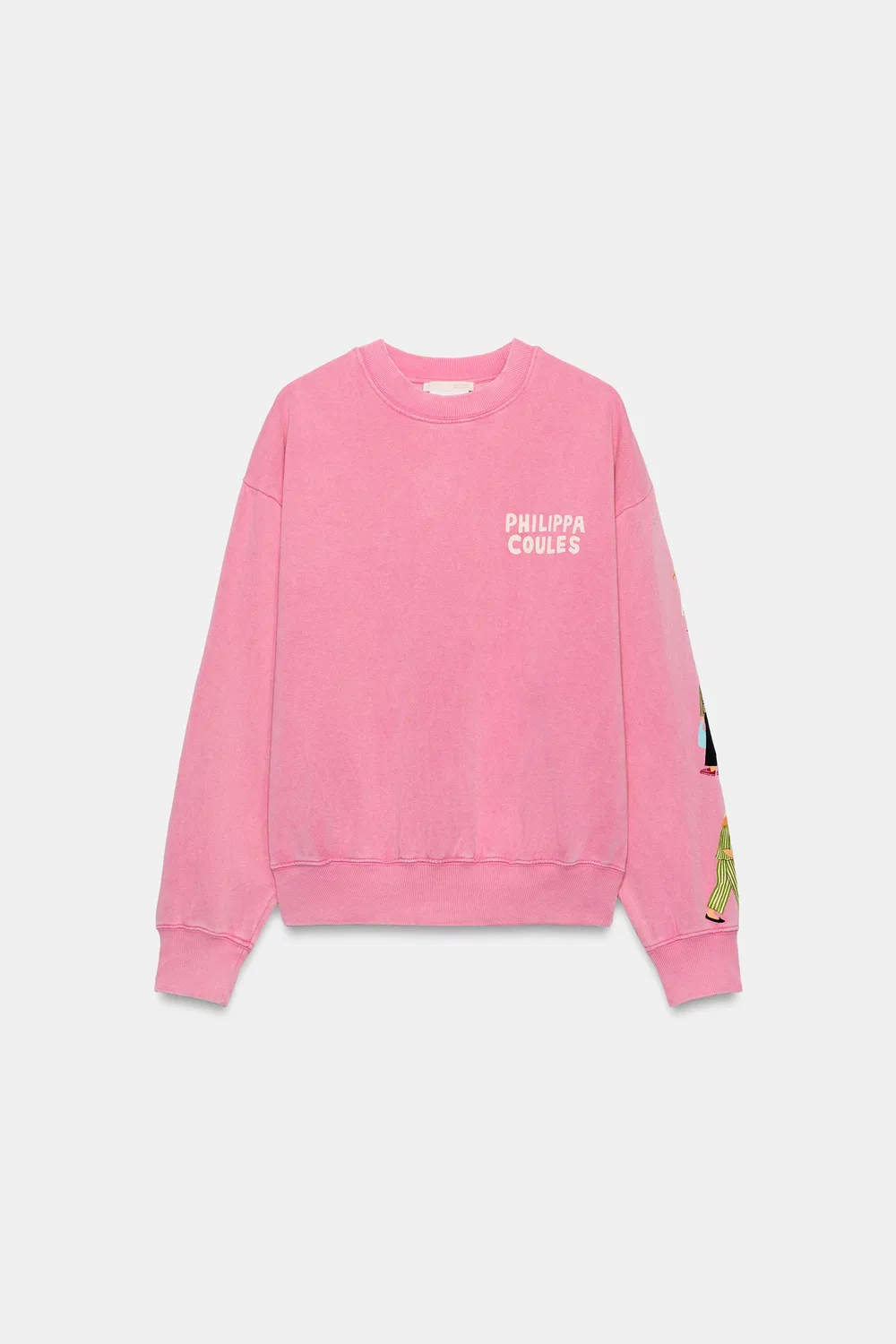 Толстовка с эффектом выцветания от Филиппы Коулз ZARA, Pink