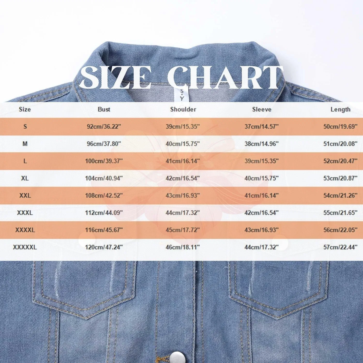 Женская джинсовая куртка с рукавом 3/4, Light denim — фото 4