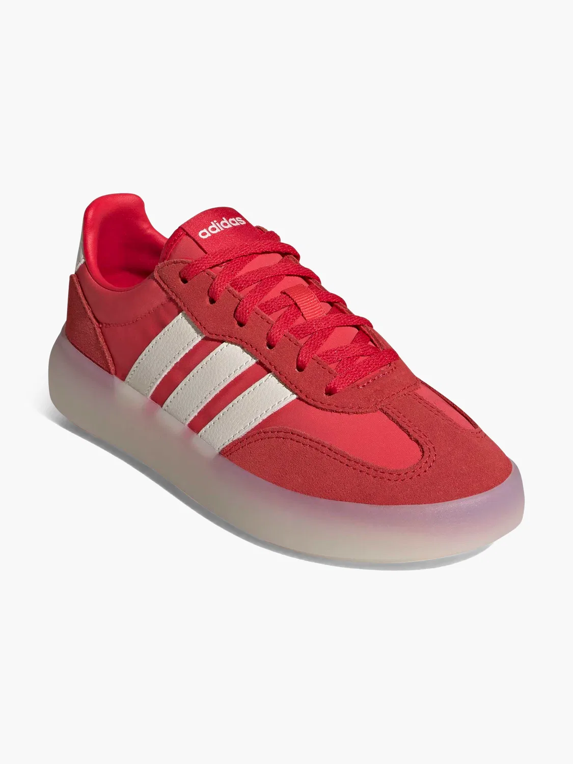 Детские кроссовки на шнуровке Adidas, красный — фото 2