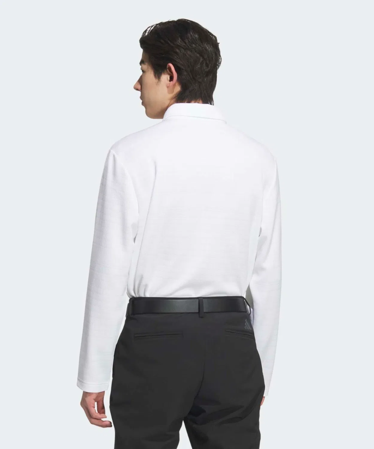 Мужская футболка-поло с монограммой, с длинным рукавом Monogram Long Sleeve Polo Shirt Adidas, Белый — фото 2