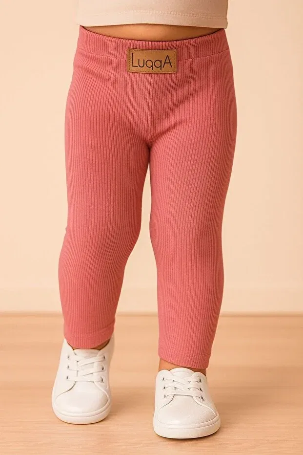 Детские леггинсы для девочек хлопковые Basics Luqqa, Dried Rose