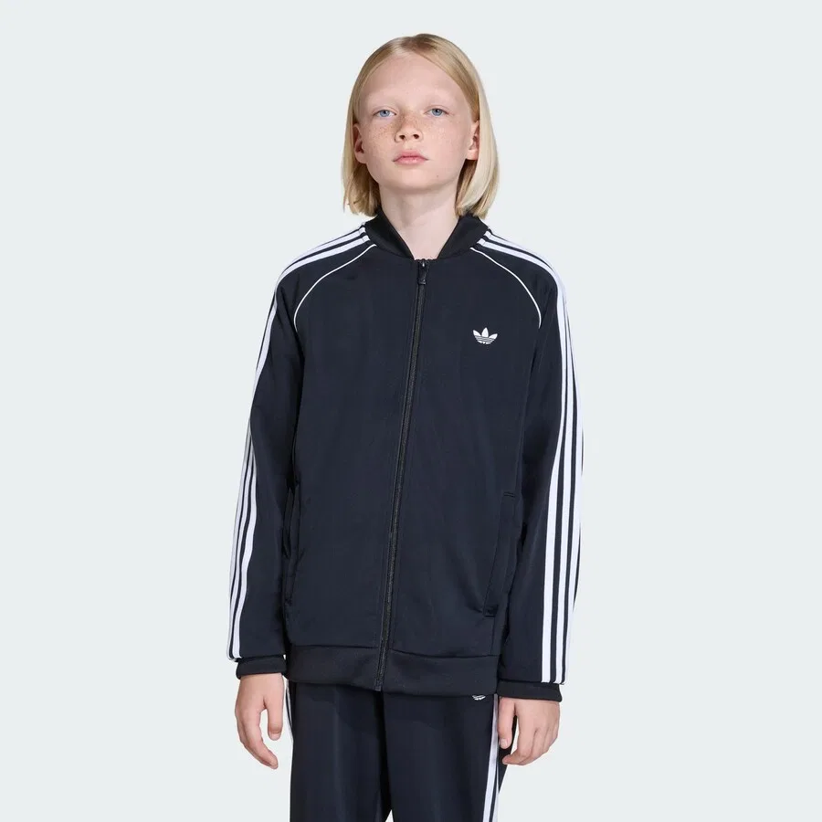 Худи на молнии ADIDAS ORIGINALS 'Sst' черного цвета — фото 2