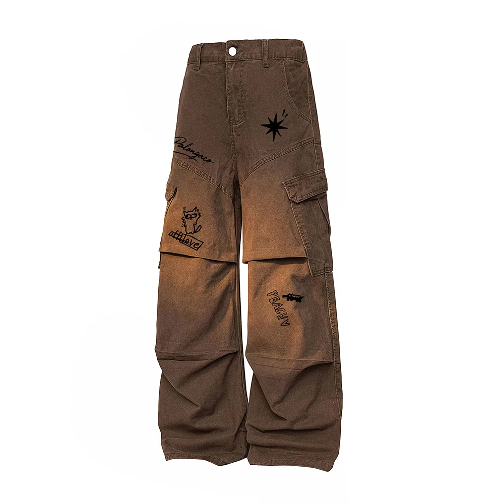 Детские широкие брюки Casual Pants PAL ONGACO, Coffee