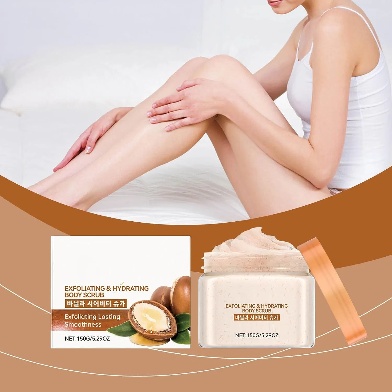 Скраб для тела и лица Vanilla Body Scrub, 150 г, 1 шт Generic — фото 2