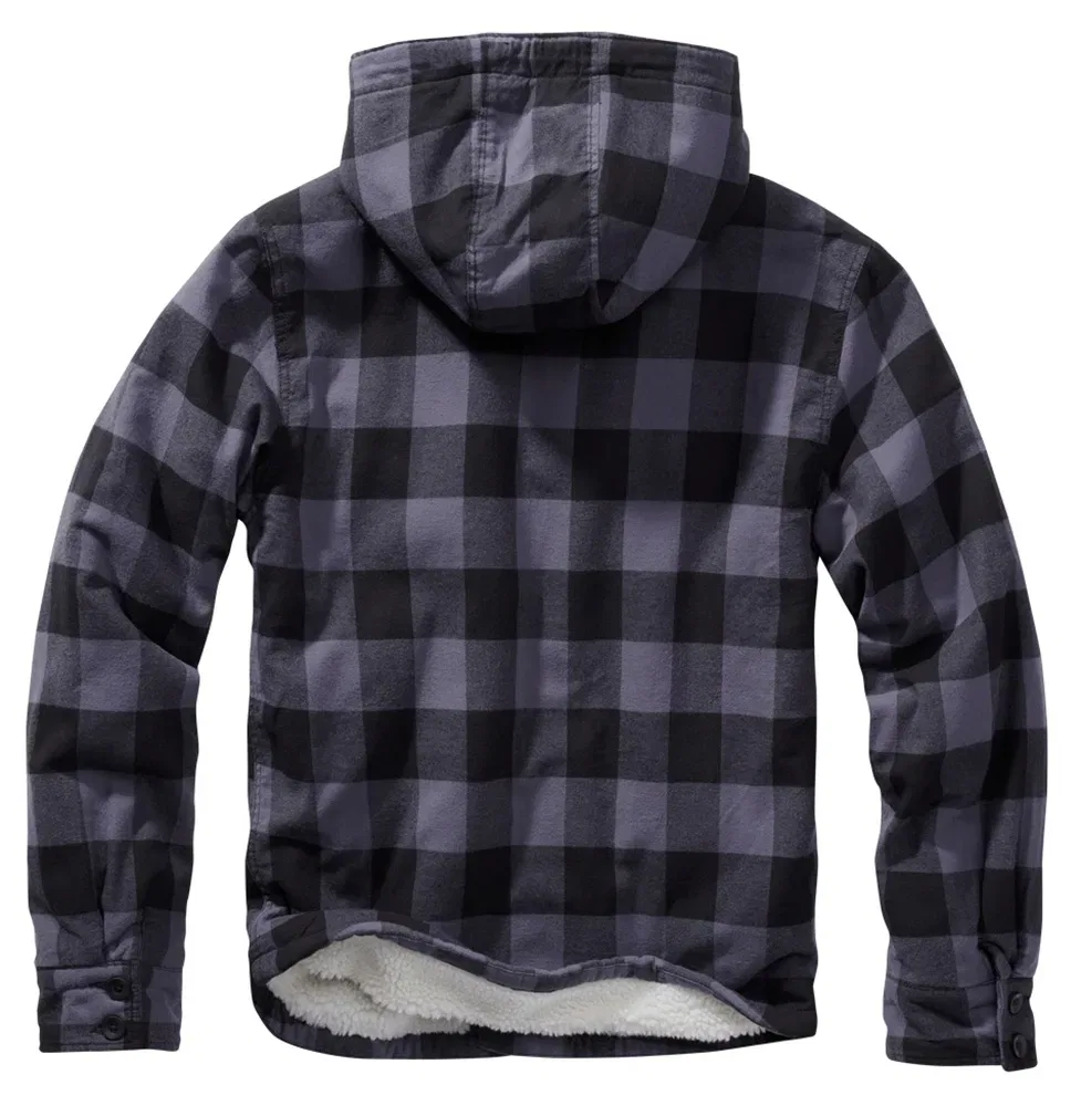 Мужская стеганая куртка с капюшоном Lumber Jacket Hooded Brandit, Black — фото 2