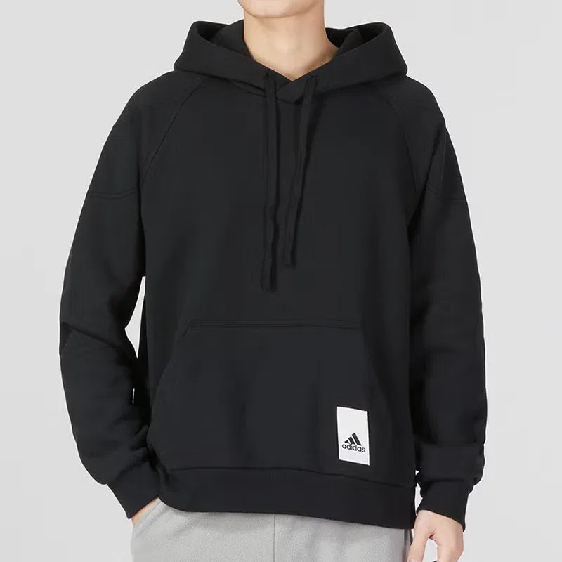 Худи из флиса с капюшоном Sportswear Lounge Adidas, черный — фото 2