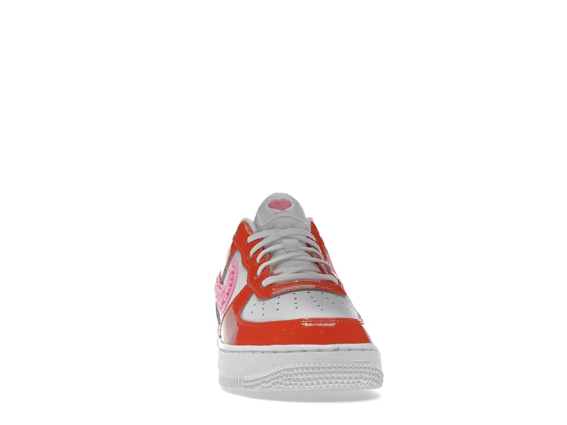 Детские кроссовки для мальчиков и девочек с принтом Nike Air Force 1 Low Nike, Picante Red/Pink Spell/White — фото 2