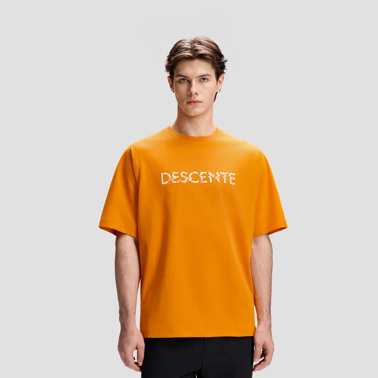 Детская футболка с круглым вырезом DESCENTE, Cream — фото 4