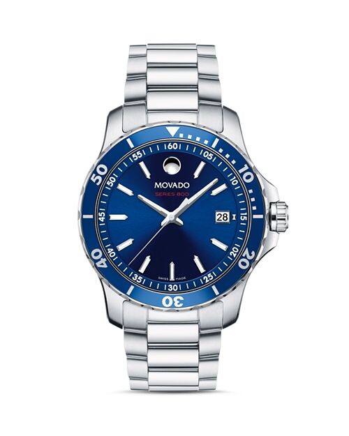 

Часы Performance из нержавеющей стали серии 800, 40 мм Movado, цвет Silver