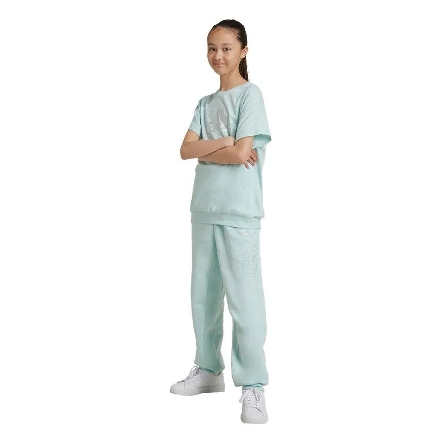 Детские спортивные штаны adidas JG GLM PANT, Бирюзовый — фото 2