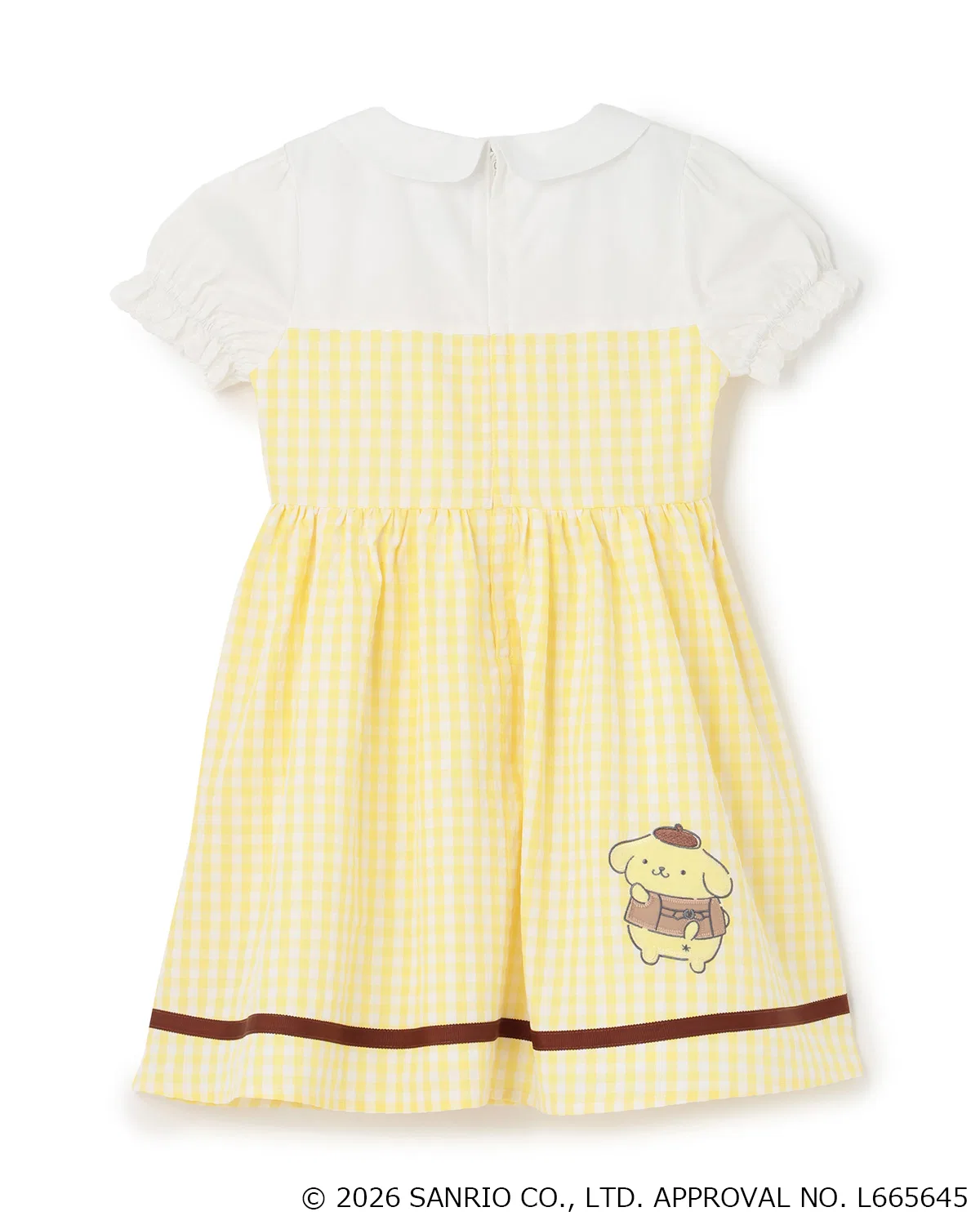 Детское платье для девочек хлопковое Pompompurin mezzo piano, Yellow — фото 2