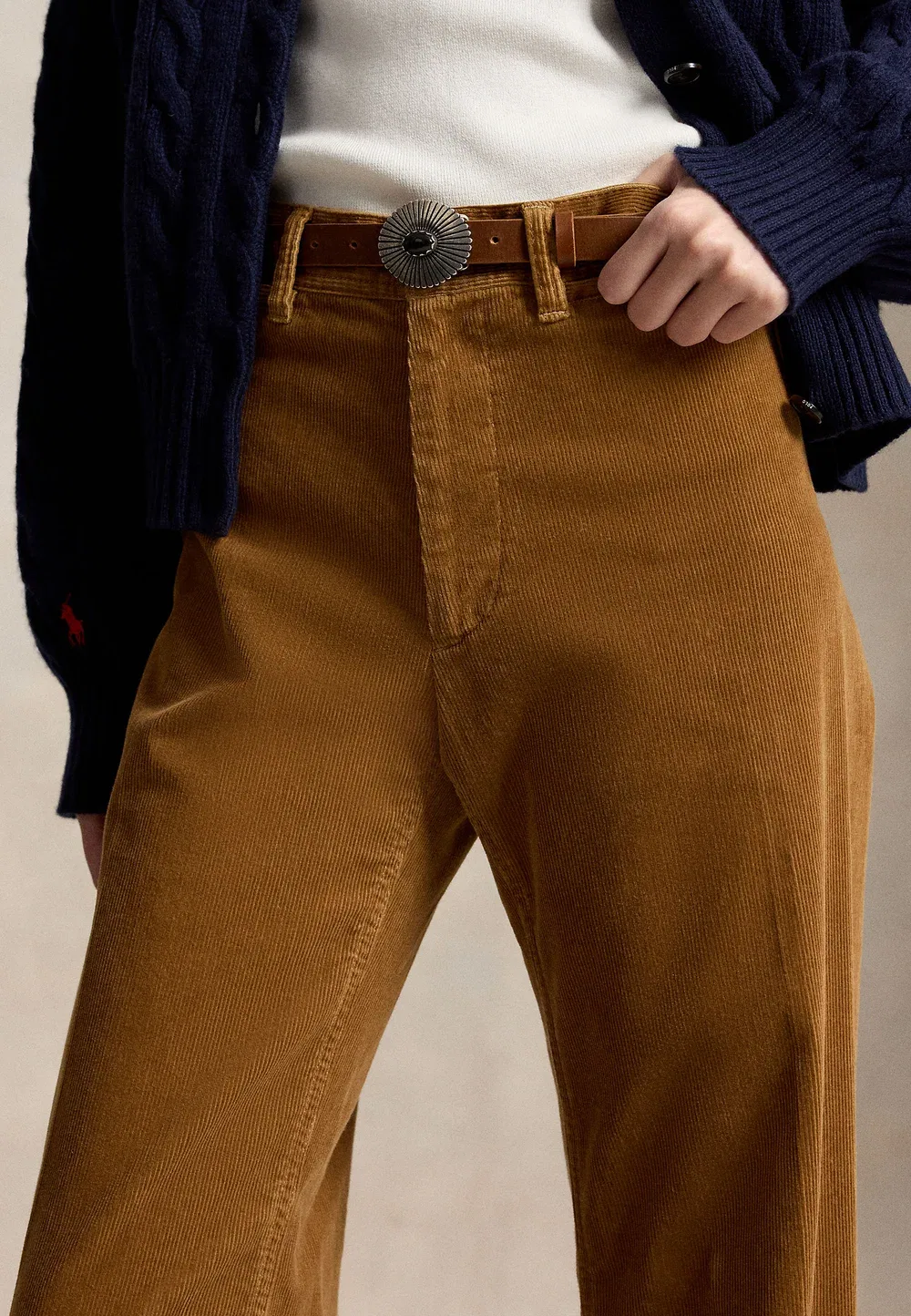 Вельветовые брюки Beaton Polo Ralph Lauren, Tan — фото 4