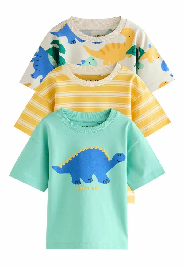 Футболки с принтом 3шт Denver, the last Dinosaur Next, Yellow Dinosaur, желтый