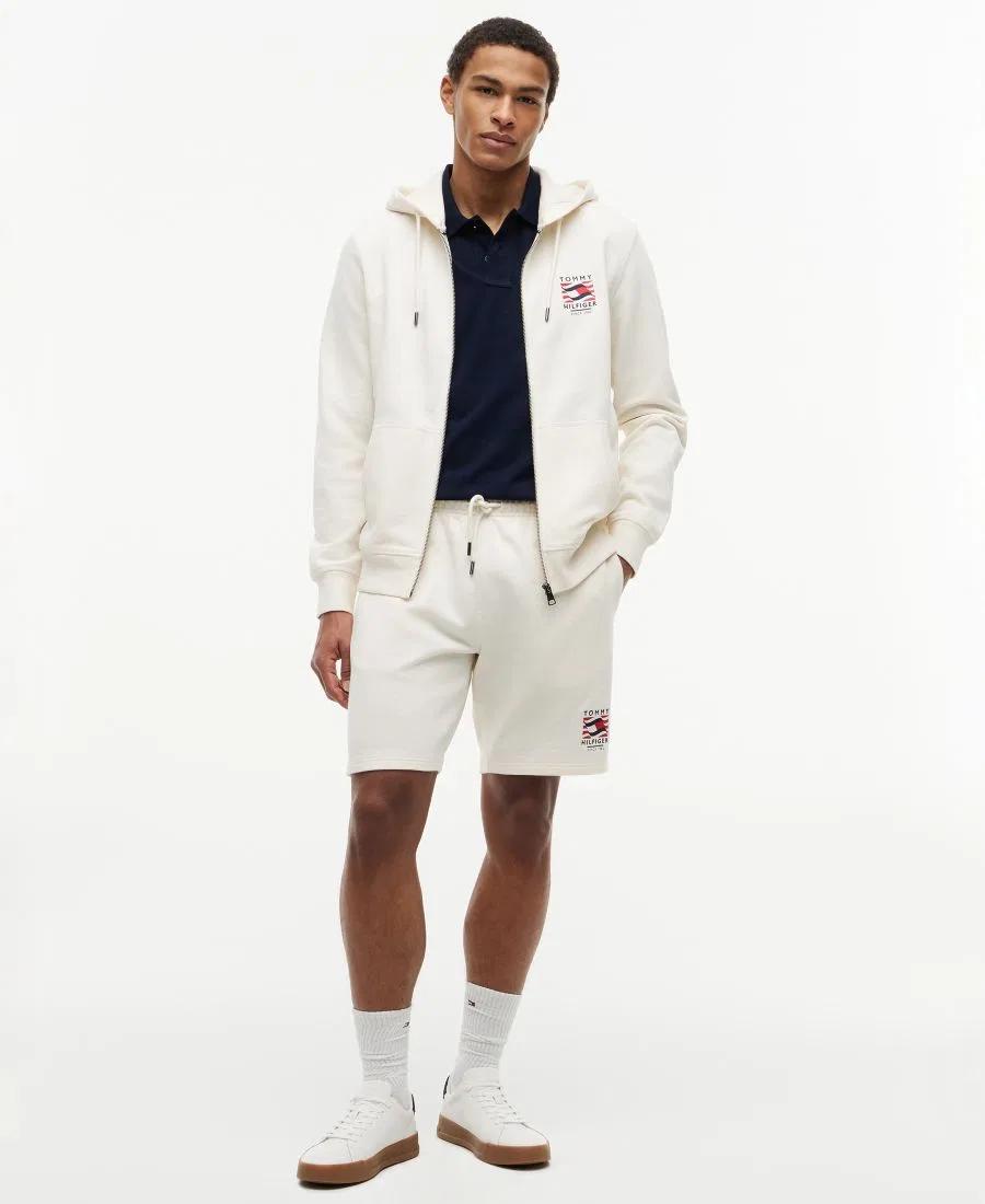 Шорты с принтом Box Flag Tommy Hilfiger, Ivory Petal — фото 2