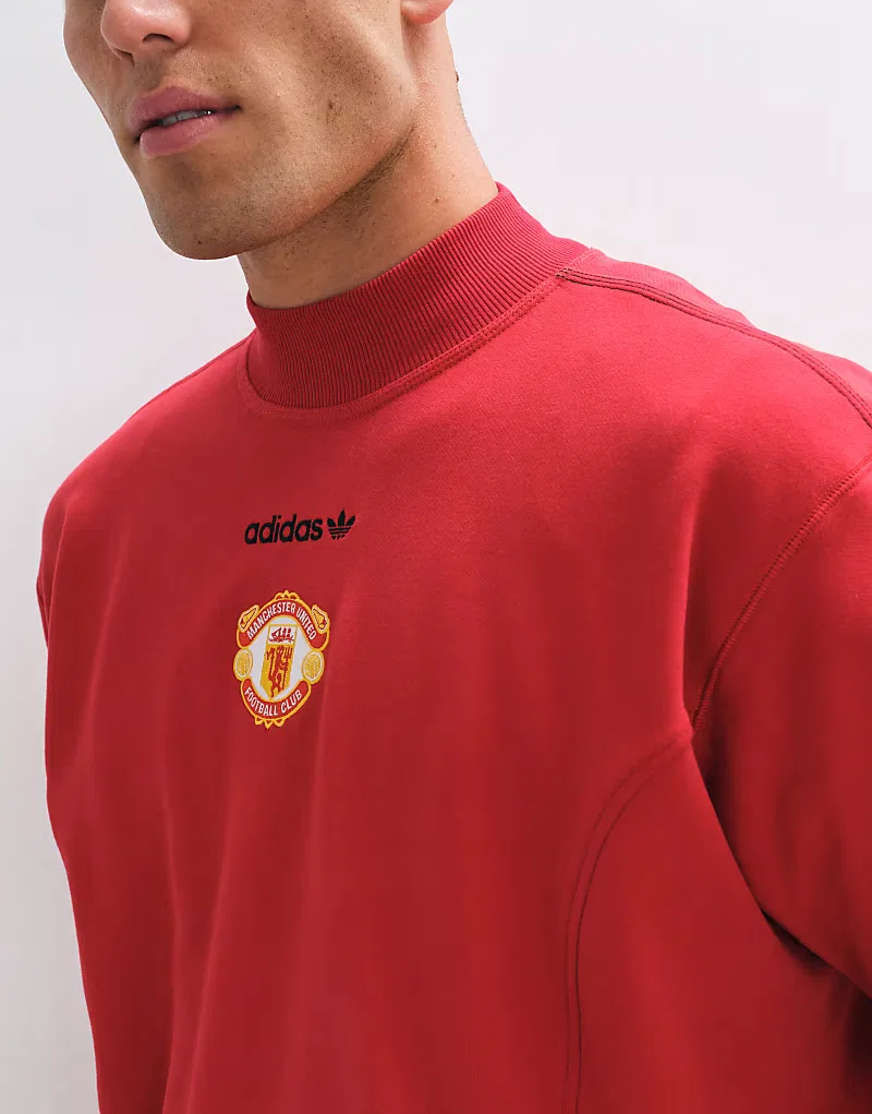Футбольная толстовка Adidas Manchester United 26/27 EQT красного — фото 3