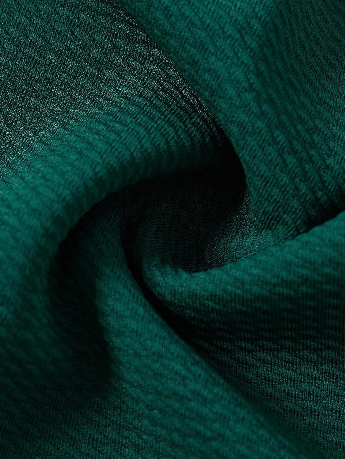 Женское повседневное миди-платье с V-образным вырезом, Dark Green — фото 2