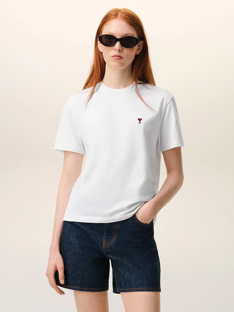 Футболка с коротким рукавом Ami De Coeur AMI PARIS, White