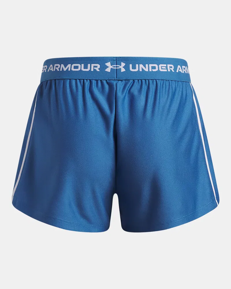 Детские шорты быстросохнущие из переработанного полиэстера UA Tech Play Up UnderArmour, Aegean Blue/White — фото 2