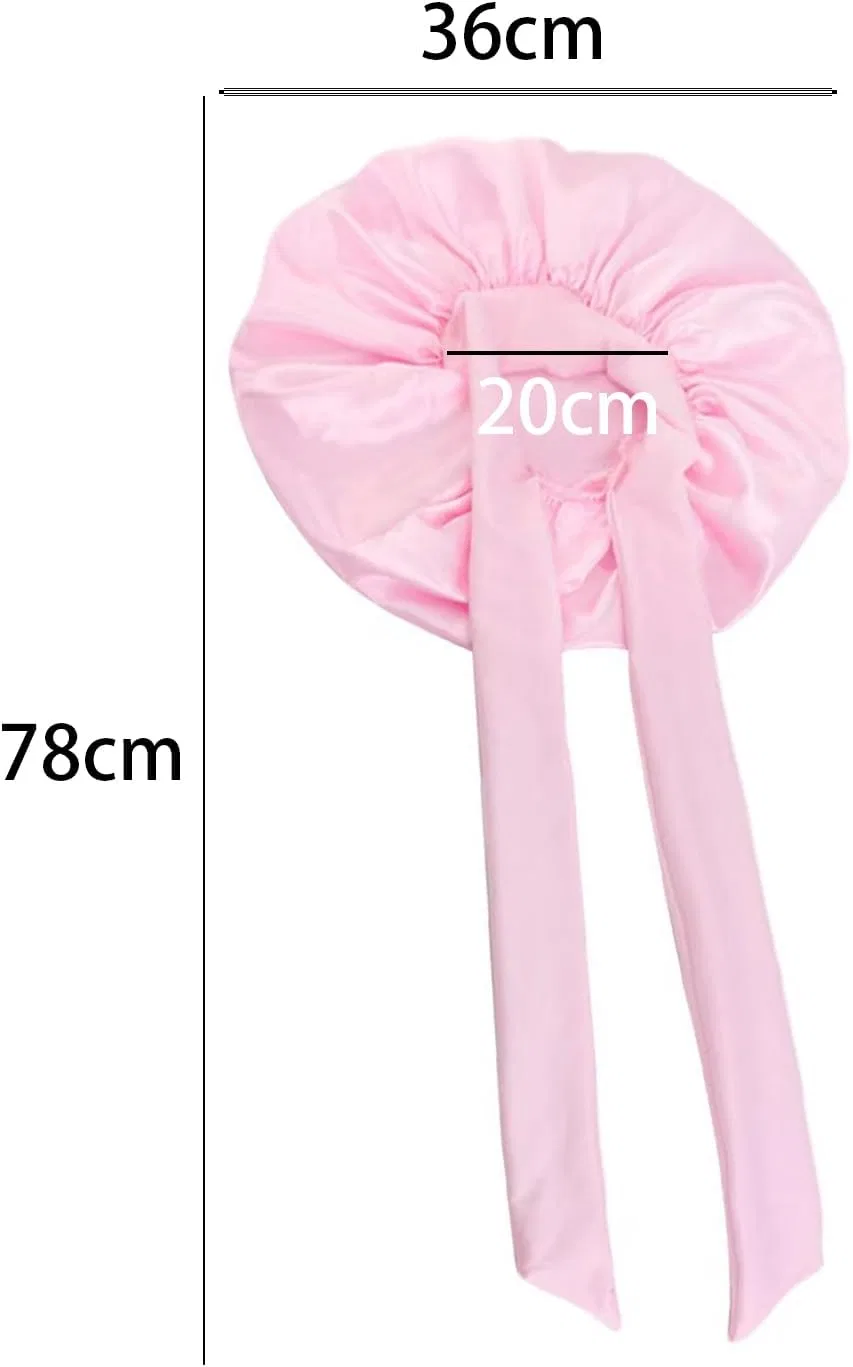 Шапочка для сна с бантом, Globellapro, 2 шт, Rose