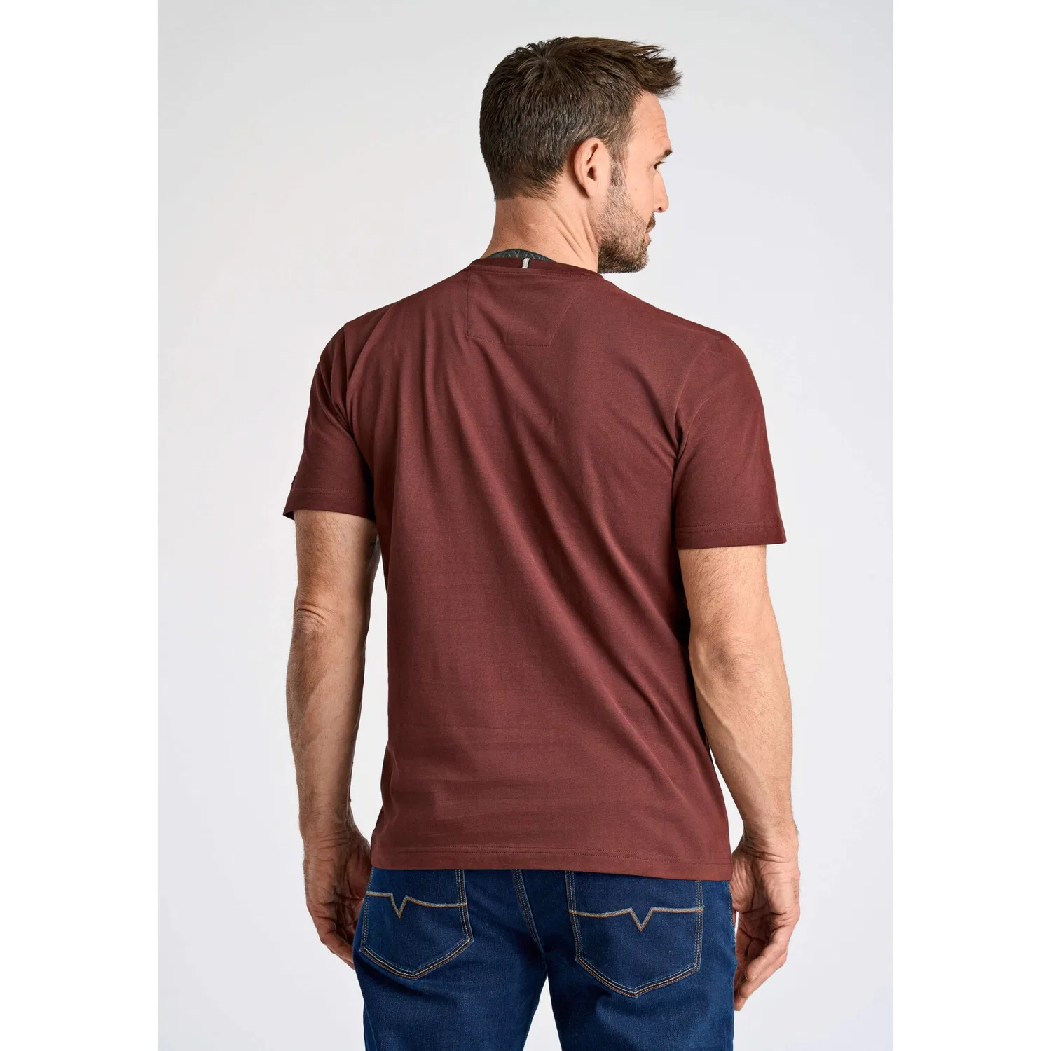 Детская хлопковая футболка Comfort Fit BISON, Burgundy — фото 2