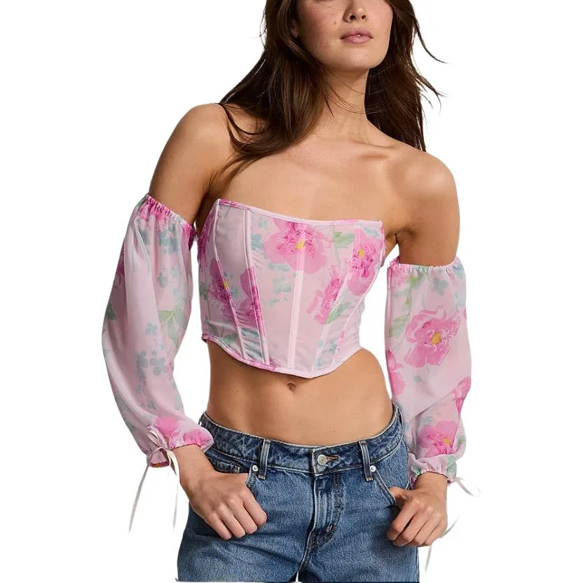 Женское корректирующее белье Victoria's Secret, Pink White Floral