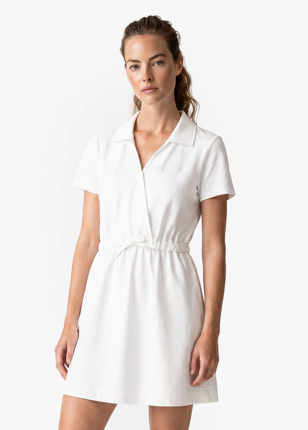Платье-поло Lacoste Flare Fit, кремовый