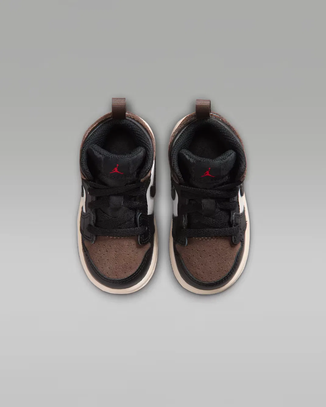Детская/подростковая обувь Jordan 1 Mid, Black/Palomino/University Red/Phantom — фото 4