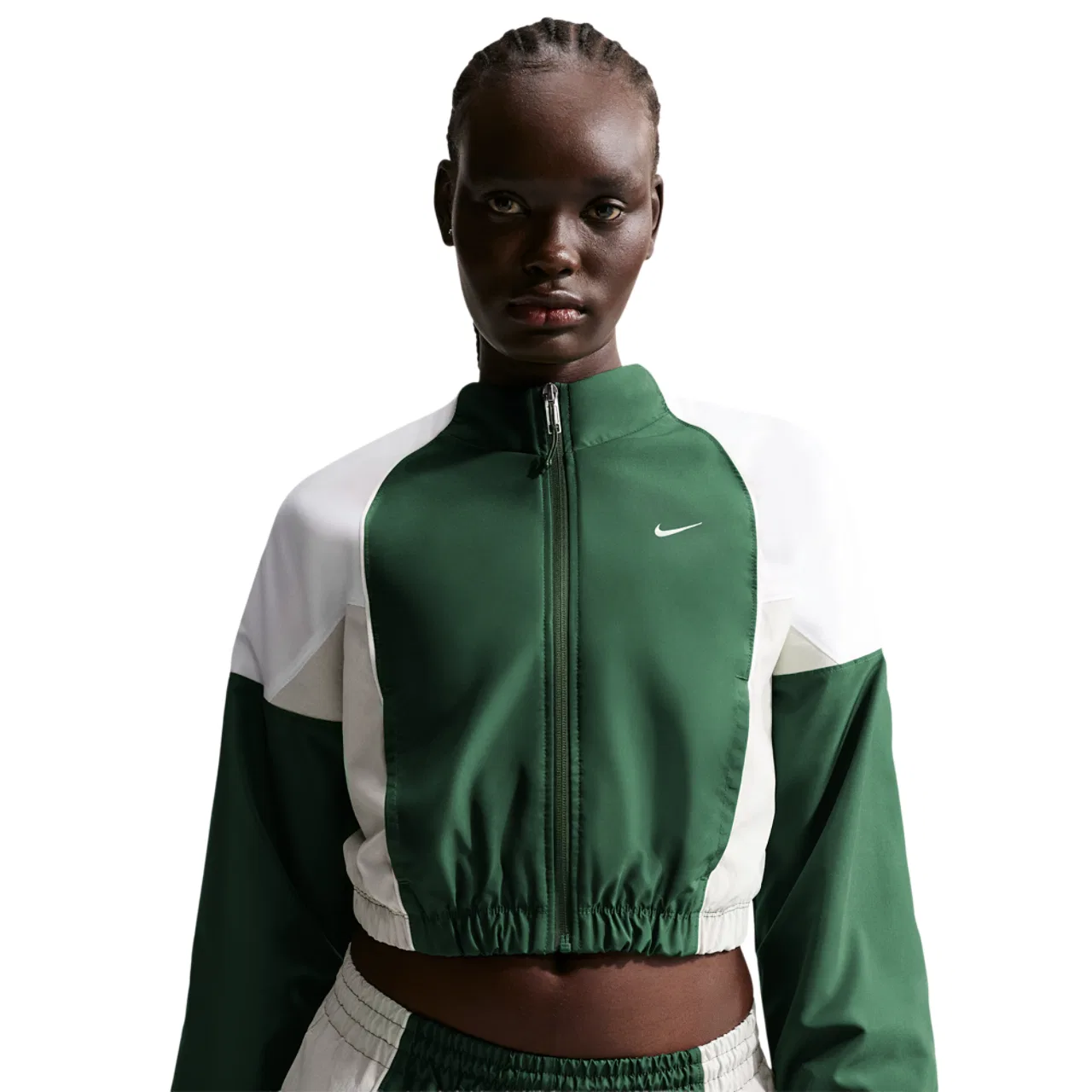 Женская куртка Shrunken Track Jacket Mod Nike, цвет Fir/Light Bone/White