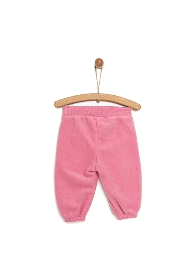 Детские штаны для девочек из флиса Hellobaby basic fleece trousers for baby girl Ebebek Hello Baby, Pink — фото 2