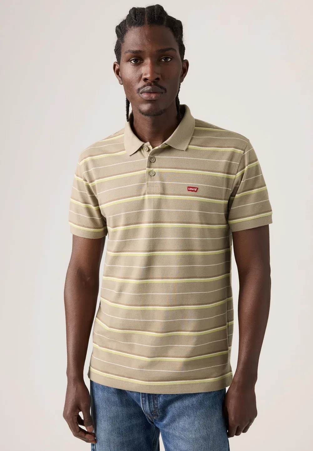 Рубашка поло Levi'S, Ros Stripe Vintage Khaki Pique — фото 3
