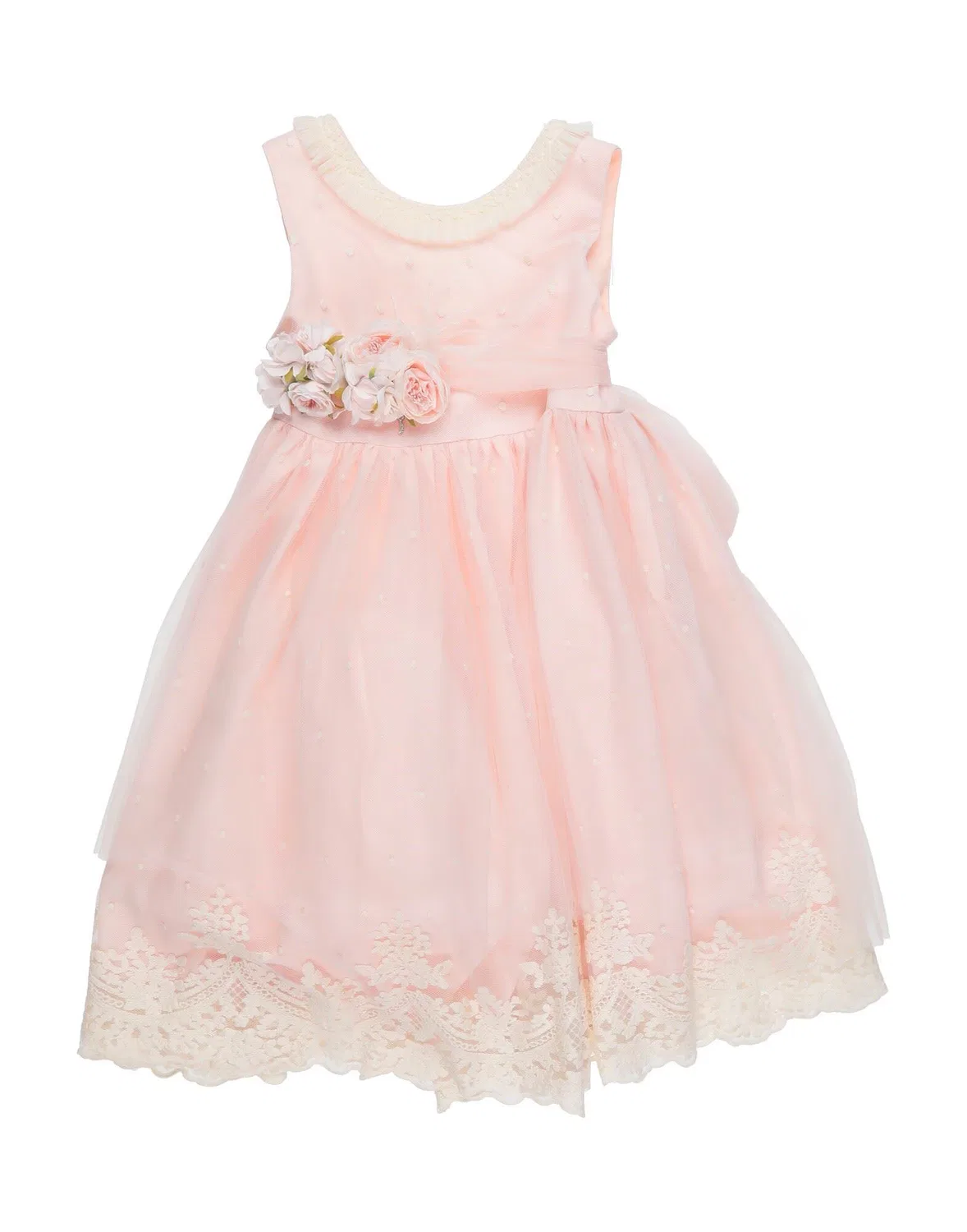 Детское платье для девочек из фатина с аппликациями Petit, Light Pink