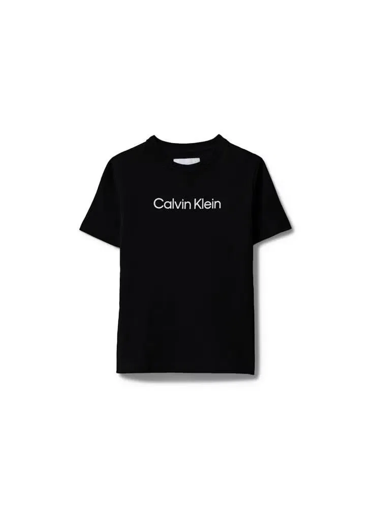 Футболка с принтом логотипа на груди Logo Calvin Klein Jeans, черный — фото 4