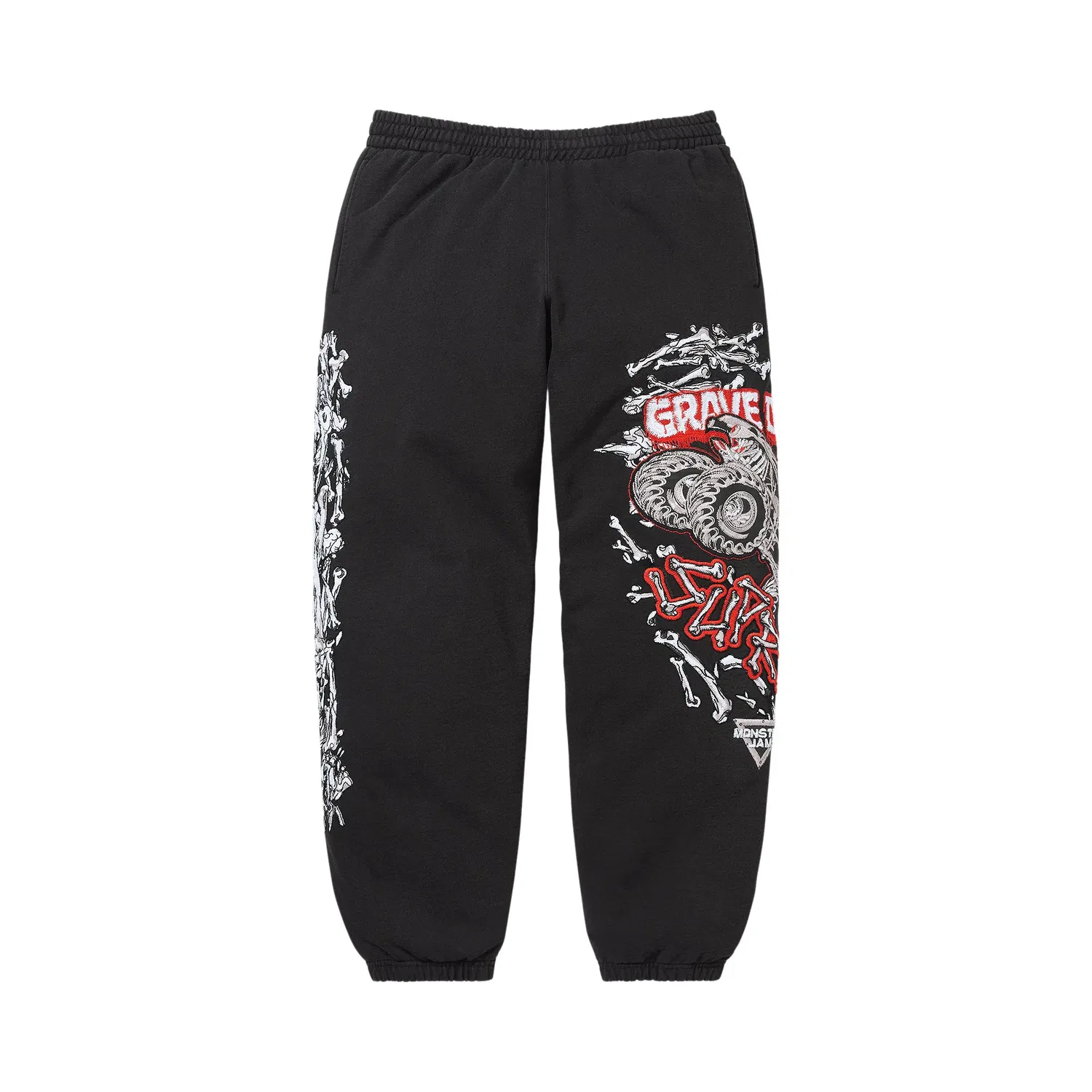 Спортивные штаны Supreme Monster Jam Grave Digger Bones, черный